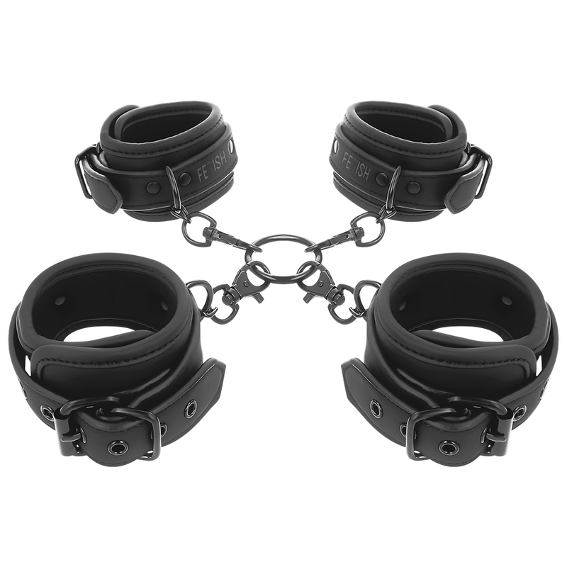 FETISH SUBMISSIVE - SET DI MANETTE PER MANI E CAVIGLIE CON FODERA IN NOPRENE Fetish Submissive Bondage