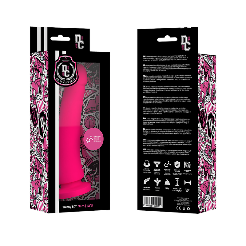 DELTA CLUB - TOYS DILDO MEDICO ROSA IN SILICONE 17 CM -O- 3 CM Deltaclub