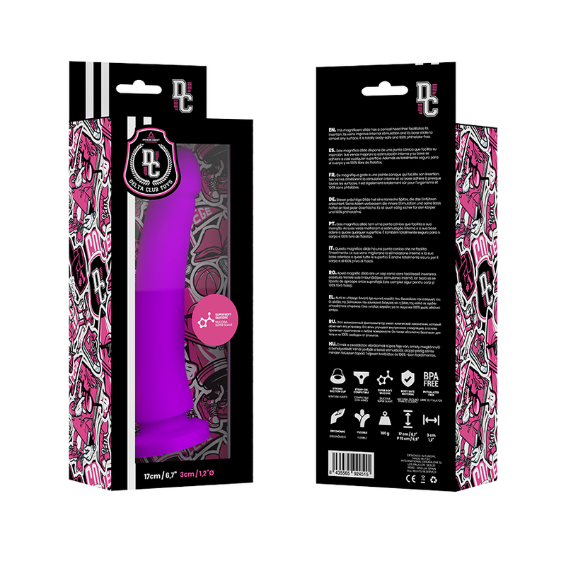 DELTA CLUB - TOYS DILDO MEDICO LILLA IN SILICONE 17 CM -O- 3 CM Deltaclub