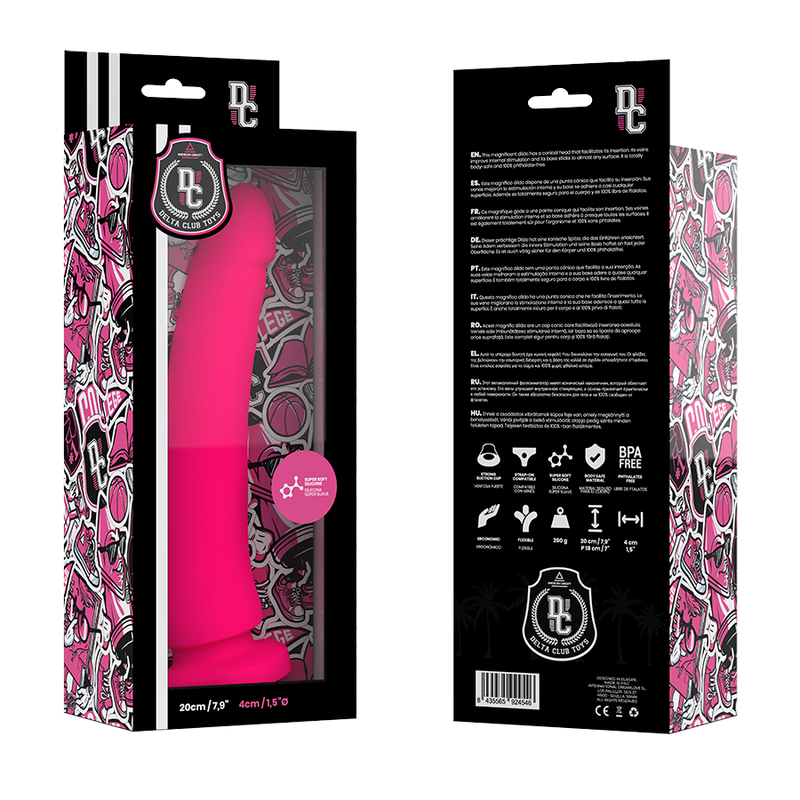 DELTA CLUB - TOYS DILDO MEDICO ROSA IN SILICONE 20 CM -O- 4 CM Deltaclub