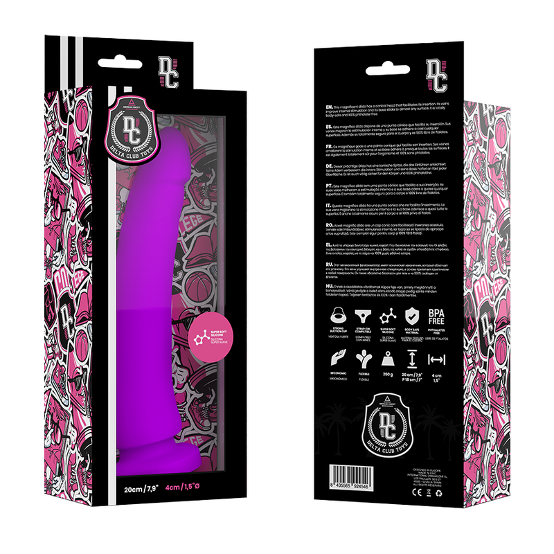 DELTA CLUB - TOYS DILDO MEDICO LILLA IN SILICONE 20 CM -O- 4 CM Deltaclub