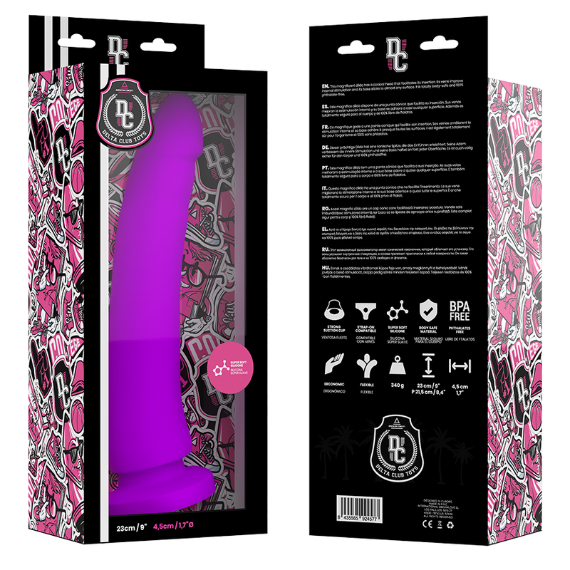 DELTA CLUB - TOYS DILDO MEDICO LILLA IN SILICONE 23 CM -O- 4.5 CM Deltaclub