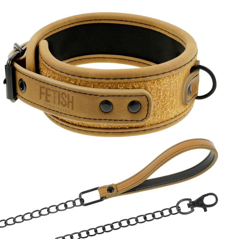 FETISH SUBMISSIVE ORIGIN - COLLANA A CATENA RIVESTITA IN NEOPRENE Fetish Submissive Origin