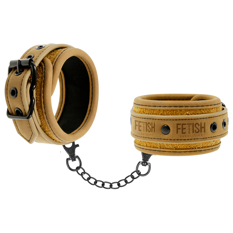 FETISH SUBMISSIVE ORIGIN - MANETTE IN PELLE VEGANA CON FODERA IN NEOPRENE Fetish Submissive Origin