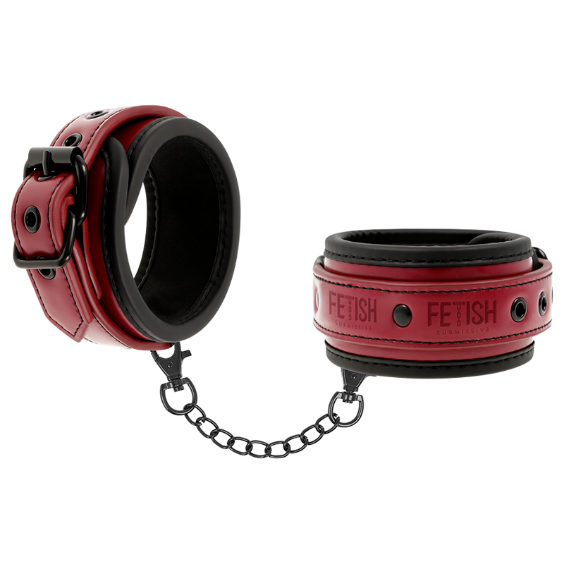 FETISH SUBMISSIVE DARK ROOM - MANETTE VEGAN IN PELLE CON FODERA IN NEOPRENE Fetish Submissive Dark Room