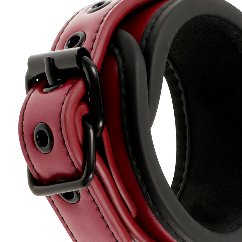 FETISH SUBMISSIVE DARK ROOM - MANETTE ALLA CAVIGLIA VEGAN IN PELLE CON FODERA IN NEOPRENE Fetish Submissive Dark Room