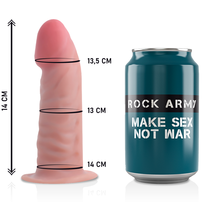 ROCKARMY - IMBRACATURA + DILDO REALISTICO TIGRE A DOPPIA DENSIT 14 CM -O- 4.46 CM Rock Army