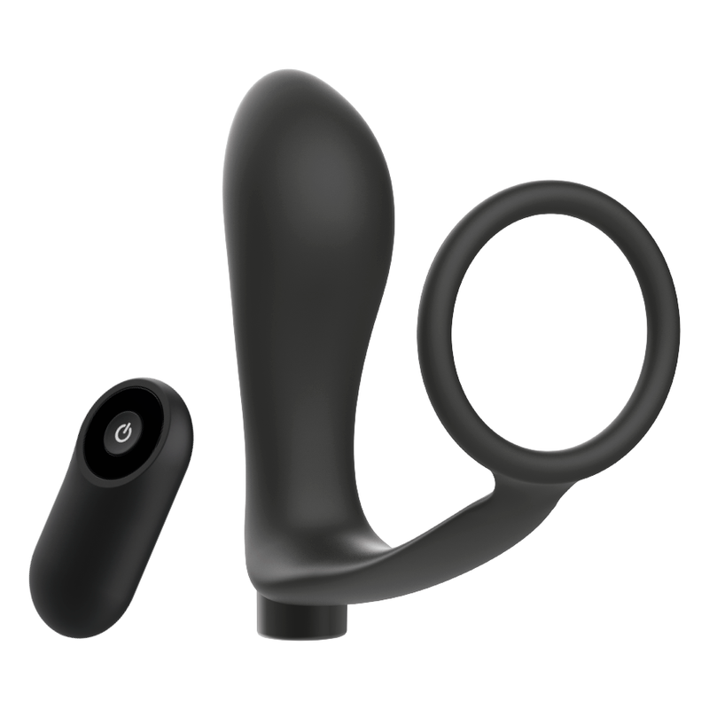 ADDICTED TOYS - ANELLO PER PENE CON TELECOMANDO PLUG ANALE NERO RICARICABILE Addicted Toys